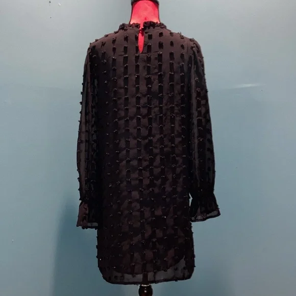 Cori Lane Black Swiss Dot Dress Size Medium - Picture 5 of 13